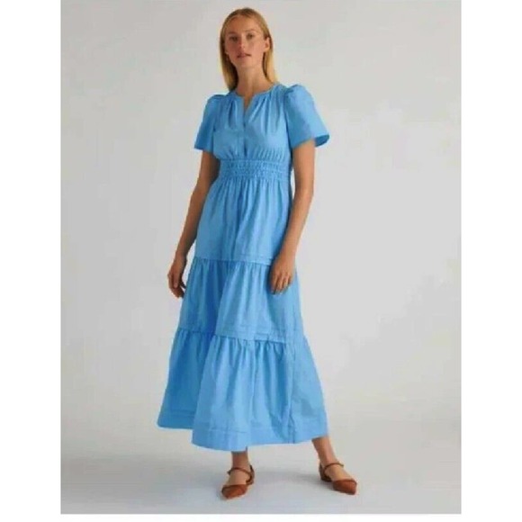 Quince Blue Midi Dress - Picture 1 of 6